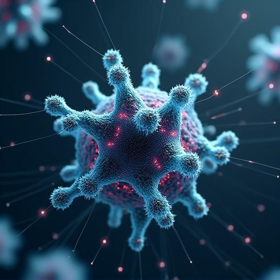 Structure moléculaire abstraite connectée à des nœuds de données